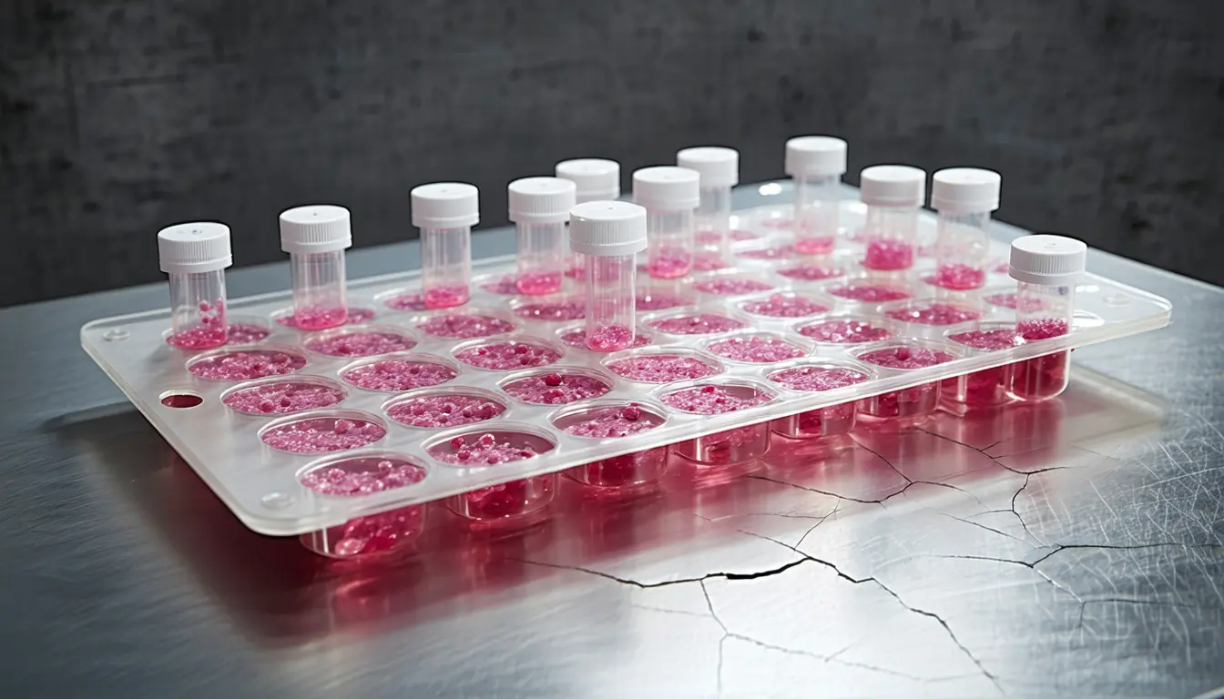 Illustration accompanying Broad and MIT engineer cells to bud their own RNA into the culture medium