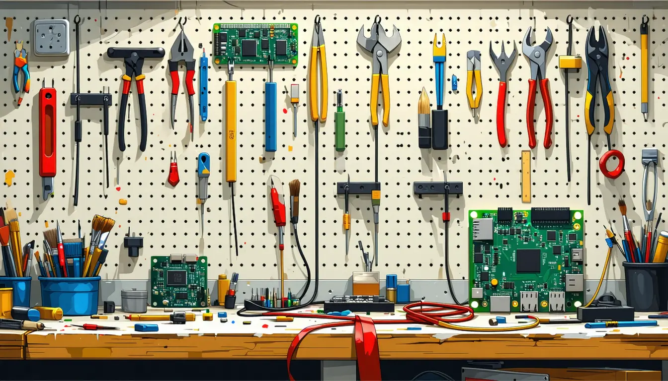 Illustration accompanying One registry entry gates 16 of FreeToolHub's 21 in-browser tools on a single model