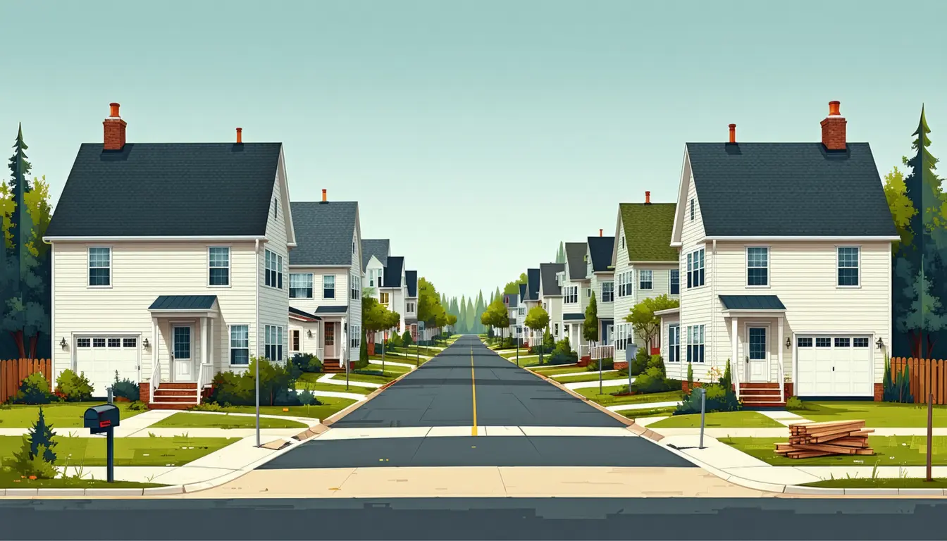 Illustration accompanying Gen Z 28-year-olds own homes at 86% of the boomer rate
