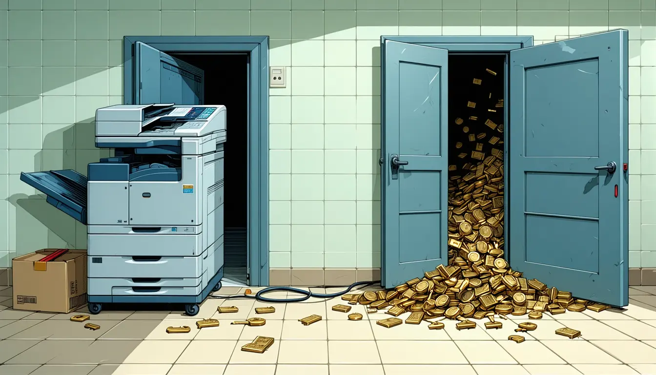 Illustration accompanying Attackers chain two PaperCut flaws to lift LDAP and SAM credentials from school print servers