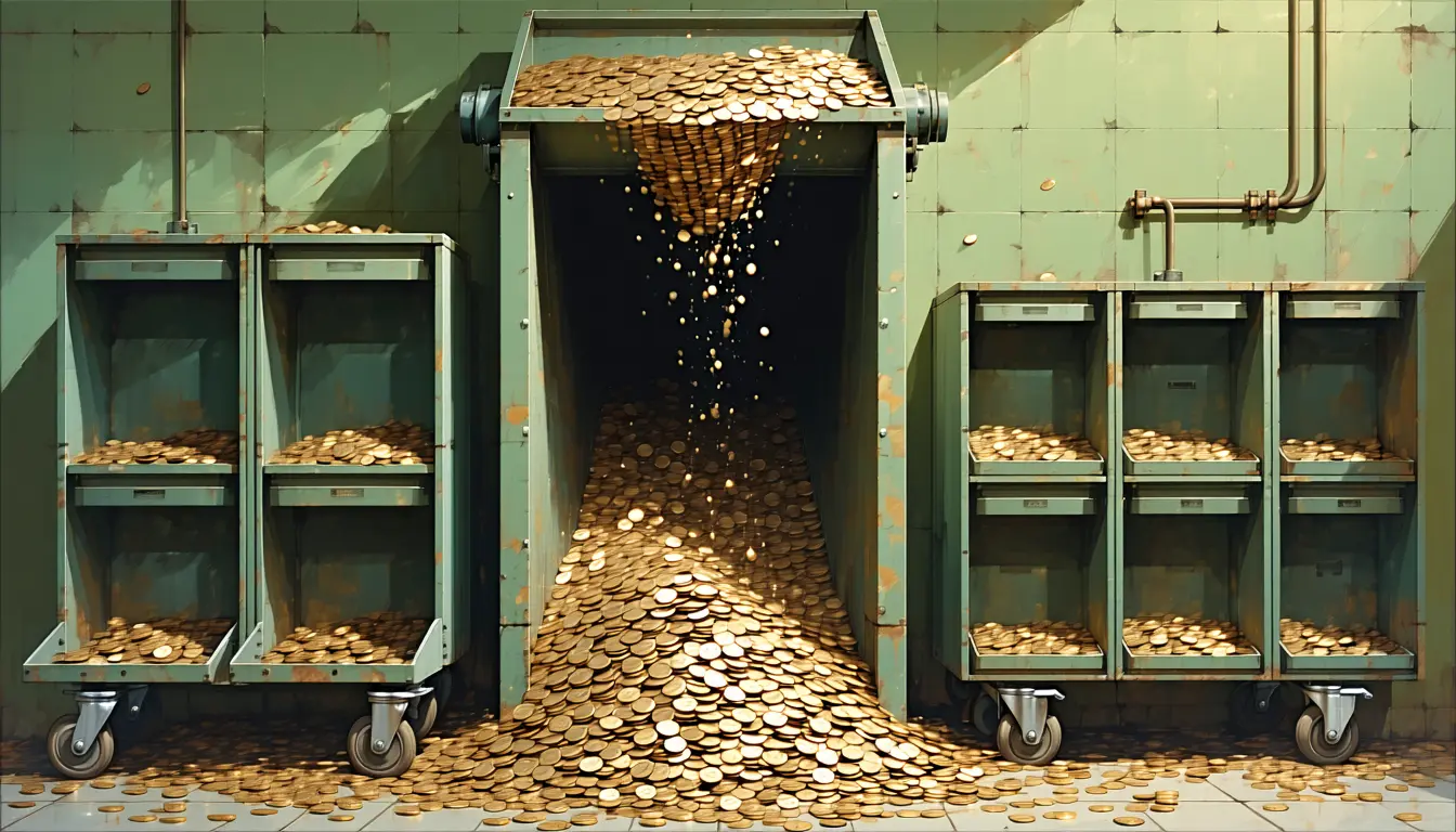 Illustration accompanying BlackRock's $5bn bitcoin swap pipeline accelerated after the $1M floor arrived