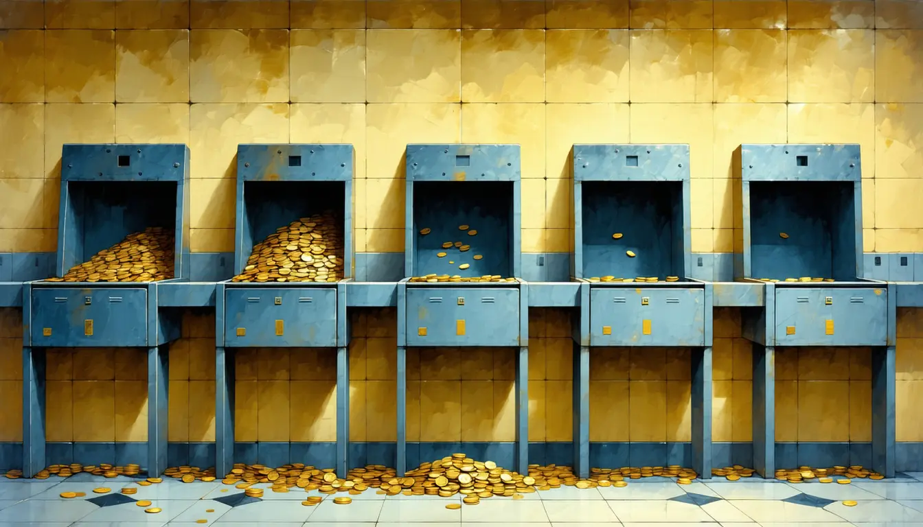 Illustration accompanying Three quarters of the bitcoin ETF week arrived in one Thursday session