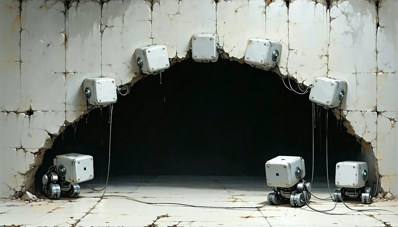 Illustration accompanying Self-organizing bricks inferred which object they were part of from neighbour signals alone