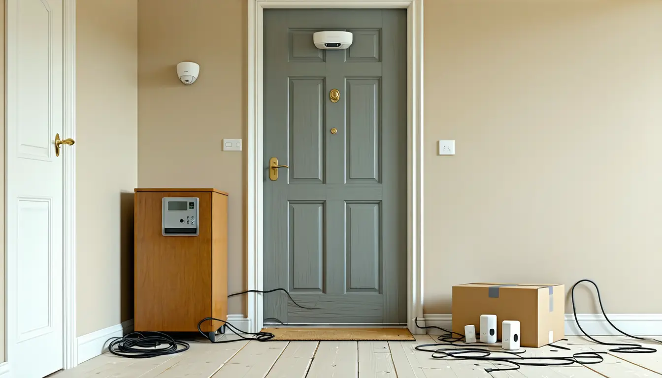 Illustration accompanying Apple reportedly weighs new home security service alongside a separate push to raise App Store revenue