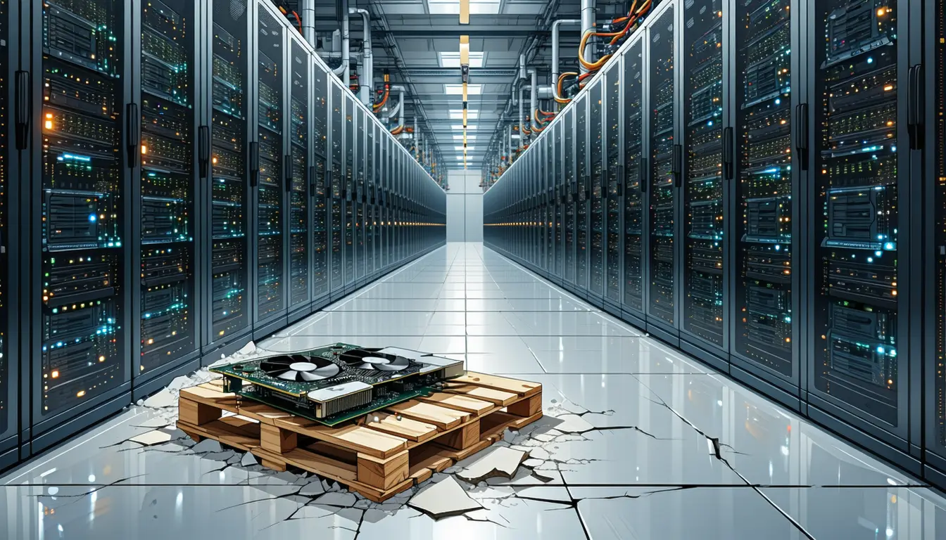 Illustration accompanying Traders sold Nvidia to buy CoreWeave on Huang's AGI declaration