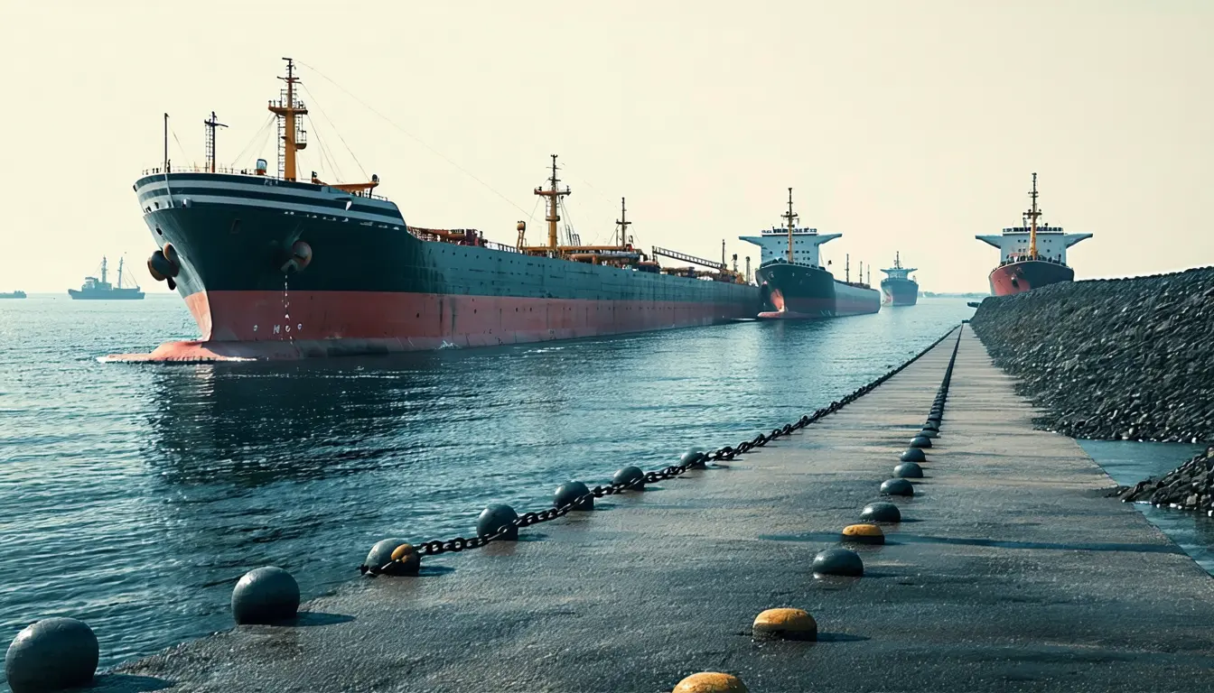 Illustration accompanying Iran plans exclusion zone near Hormuz requiring permission to transit