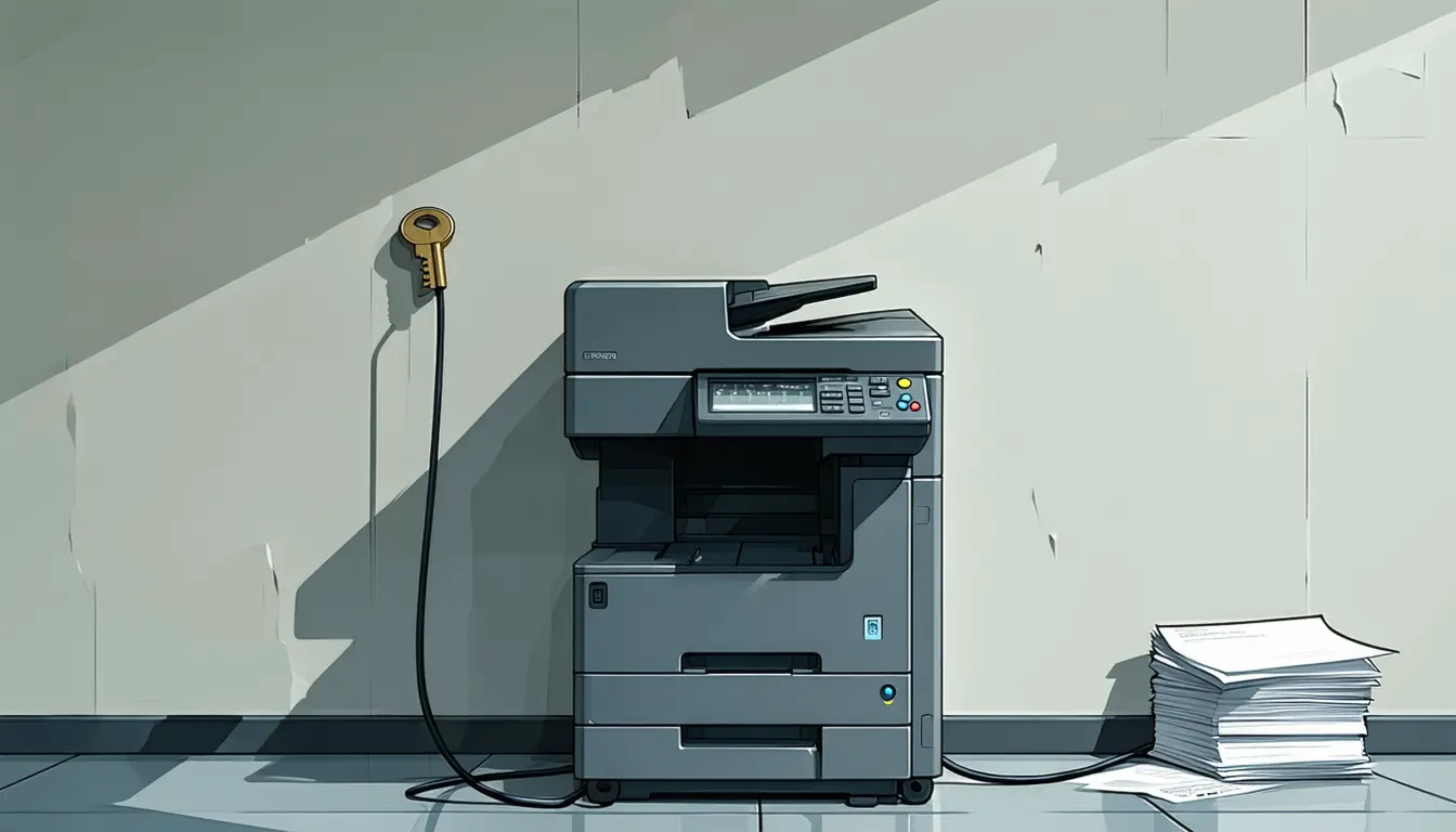Illustration accompanying Rewriting one field in a printer's web UI hands over its stored LDAP credentials