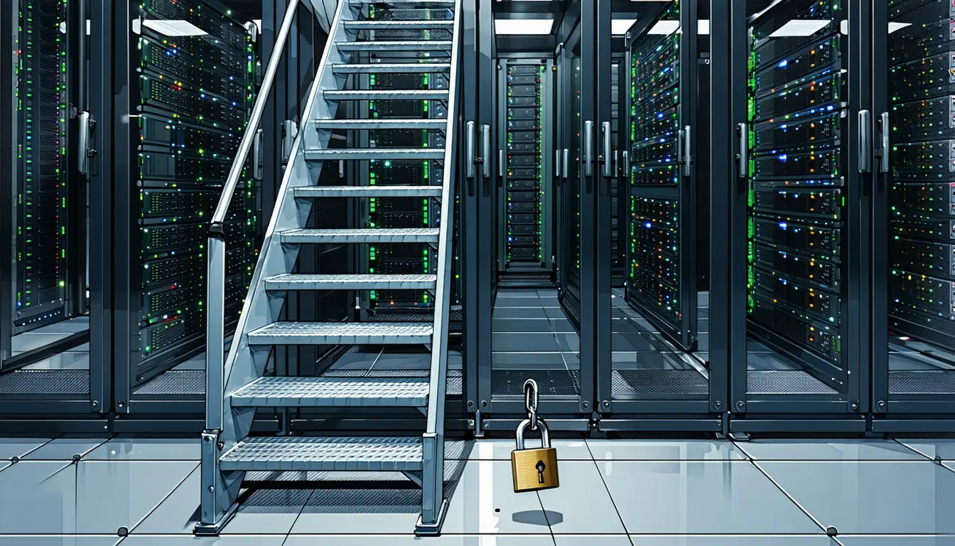 Illustration accompanying A seven-rung risk ladder pushes agent permissions out of the prompt and into an authorization layer