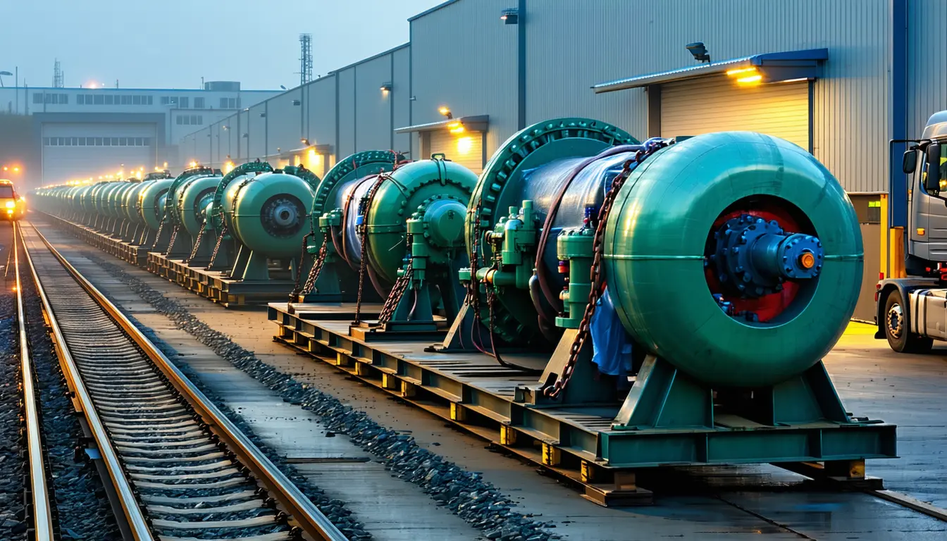 Illustration accompanying Energy Vault borrows to hold a 2027 delivery slot for 275 MW of MTU engines
