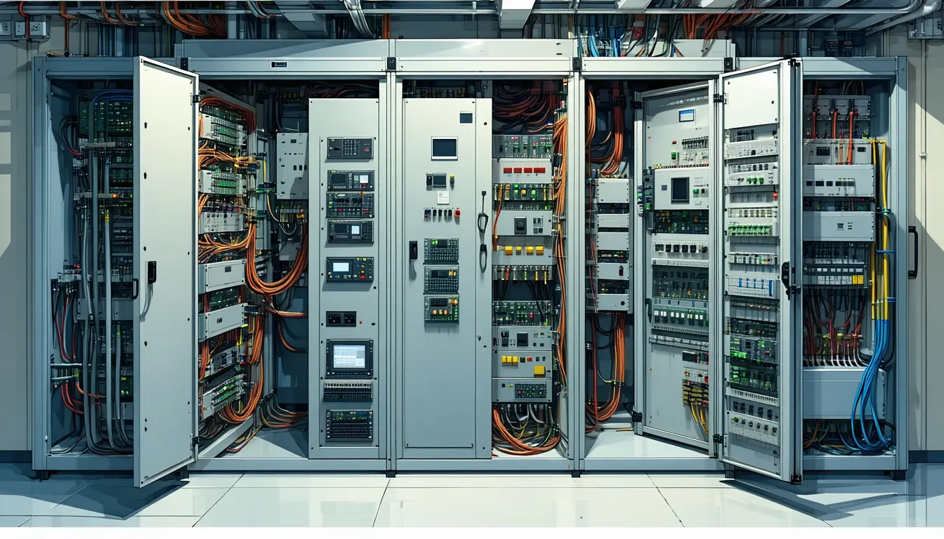 Illustration accompanying Schneider and Emerson commit $10.3 billion to the software layer above plant control