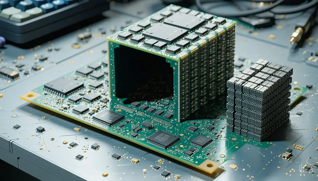 Illustration accompanying Positron bets $875m that smartphone memory can carry inference