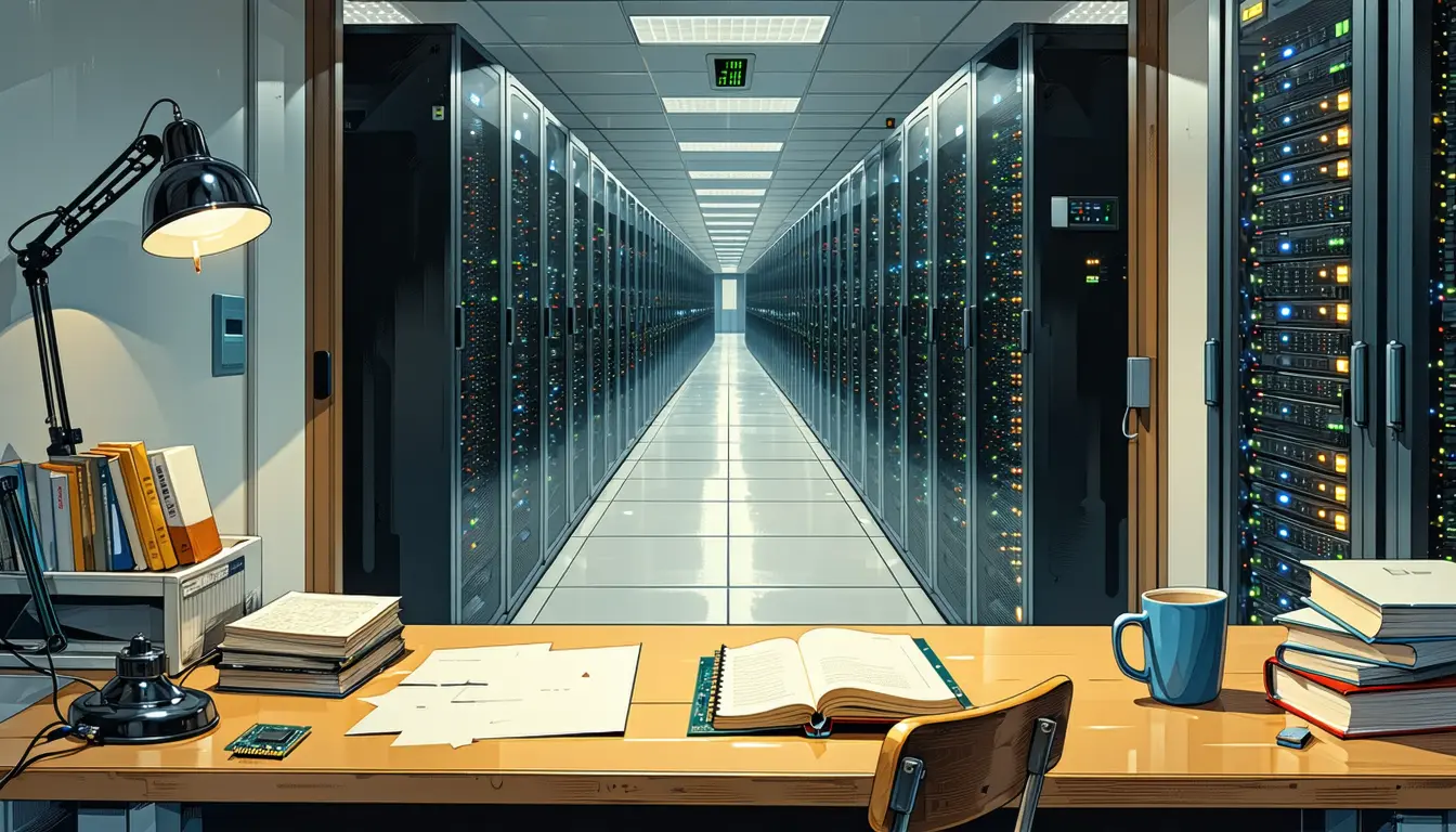 Illustration accompanying Top-1% industry AI researchers out-earn matched academics by $1.5 million a year