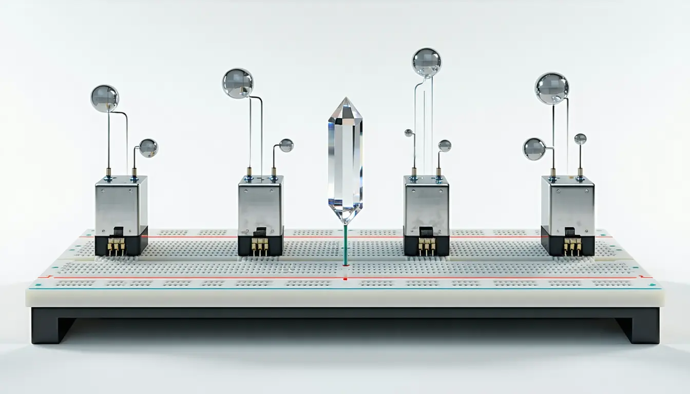 Illustration accompanying Two labs move quantum voting from theory to hardware, testing pools of up to four voters