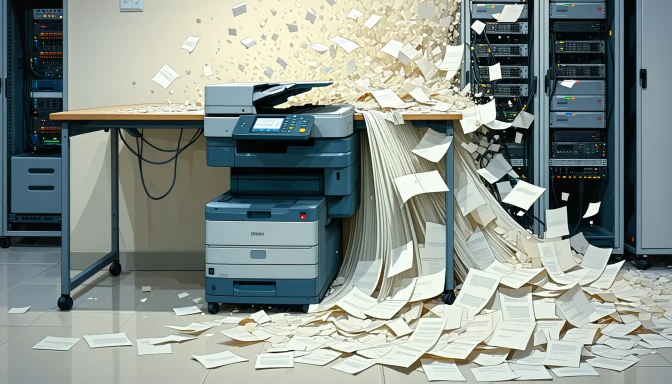 Illustration accompanying Exploit development for PaperCut took under four hours from an empty workspace