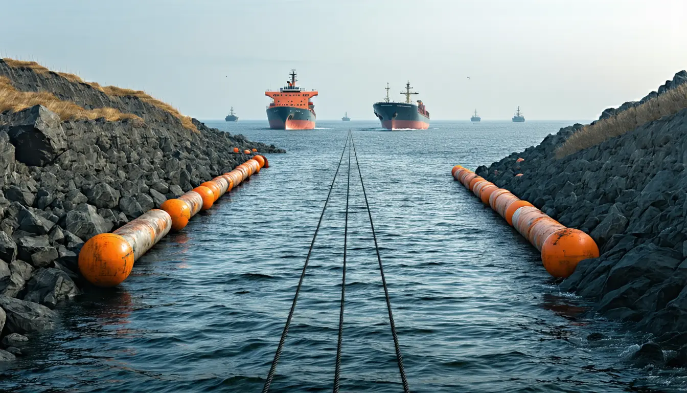 Illustration accompanying Brent Crude Falls 2.9% as Iran and Oman Pursue Temporary Hormuz Shipping Deal