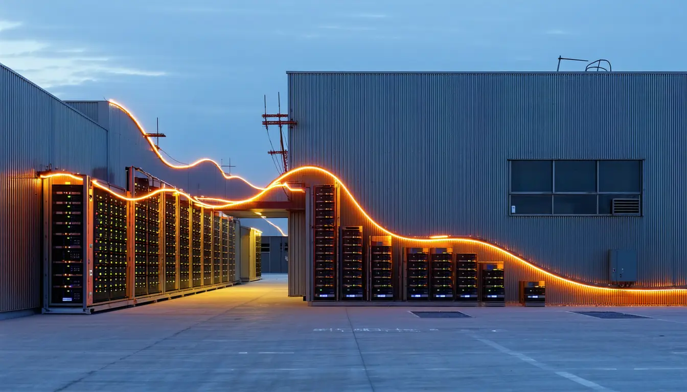 Illustration accompanying DIMAAG and Toshiba aim to hold data center load swings under 1% at the grid