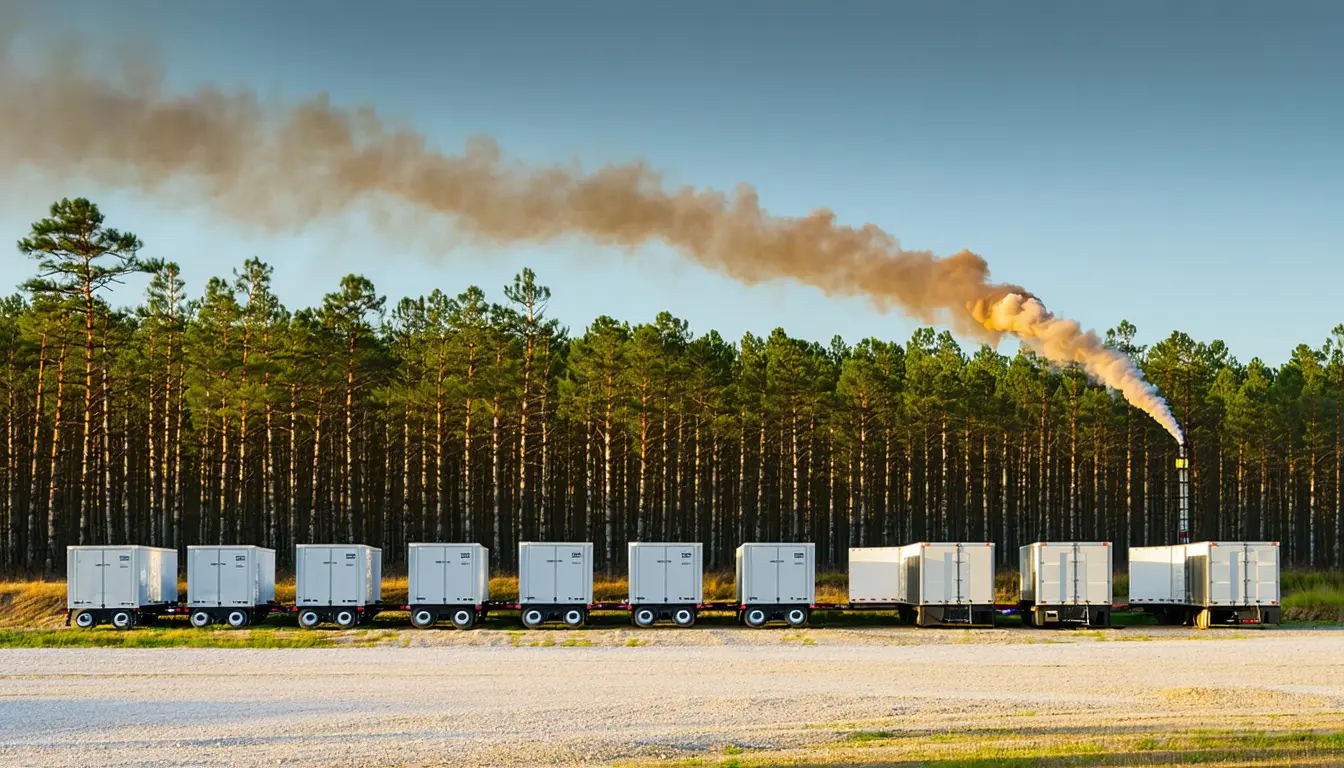 Illustration accompanying Satellite data puts Colossus 2's turbine field at 35 times a nearby plant's NOx rate
