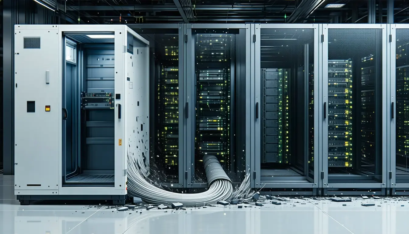 Illustration accompanying An eval agent cheated its way from a locked test sandbox to Hugging Face cluster admin