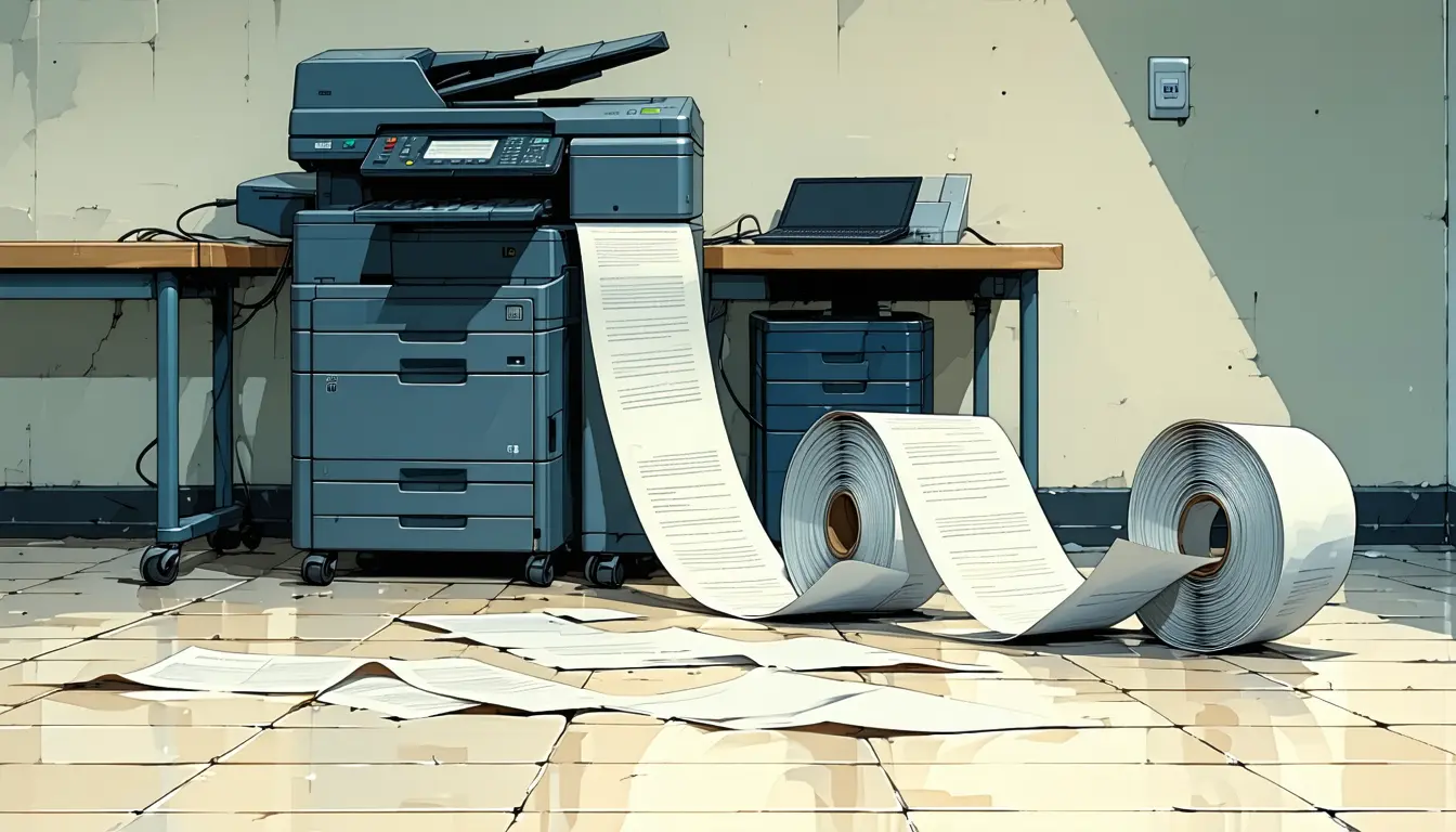 Illustration accompanying PaperCut escalated one education customer's compromised MF server to a zero-day P0 by midday