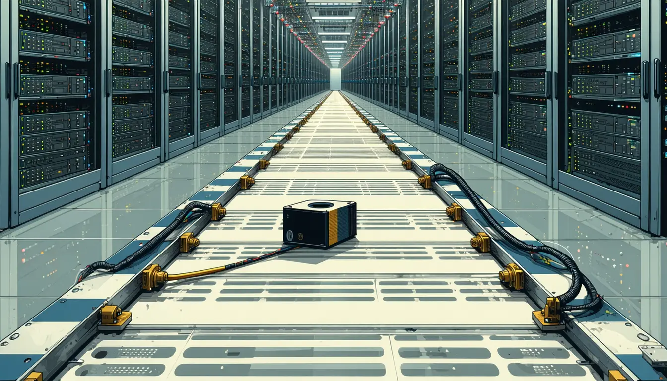 Illustration accompanying A test-migration harness gates every agent commit behind a real Playwright run