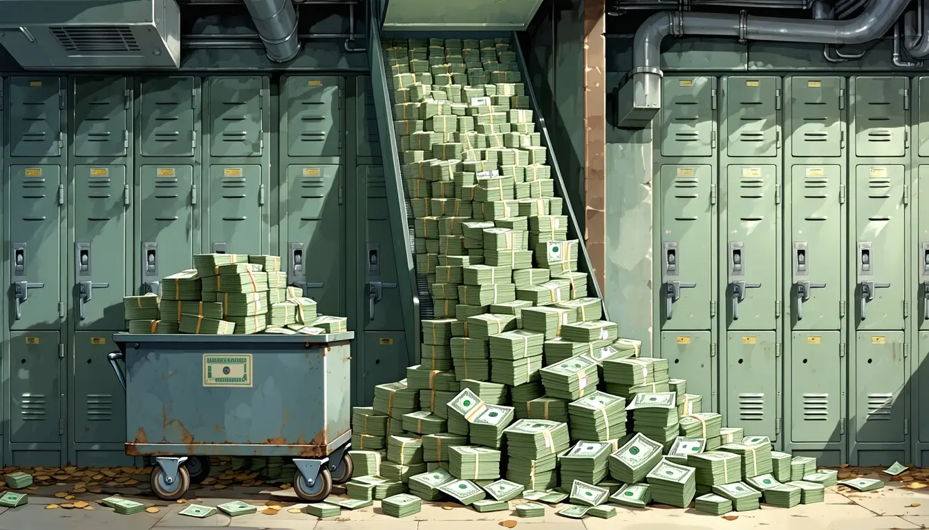 Illustration accompanying Community banks added $482 billion of deposits while stablecoins grew