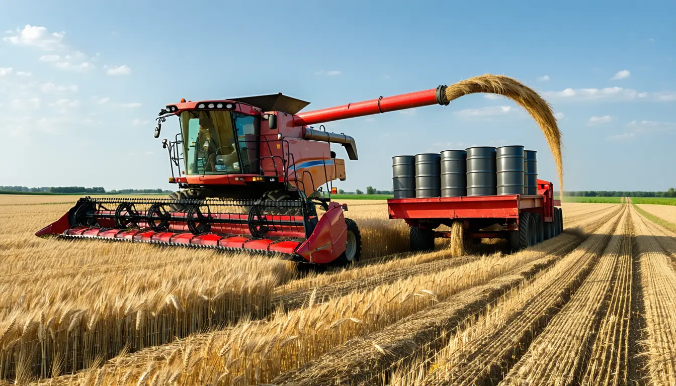 Illustration accompanying Record diesel adds $13,740 to one Missouri combine's 30-day harvest