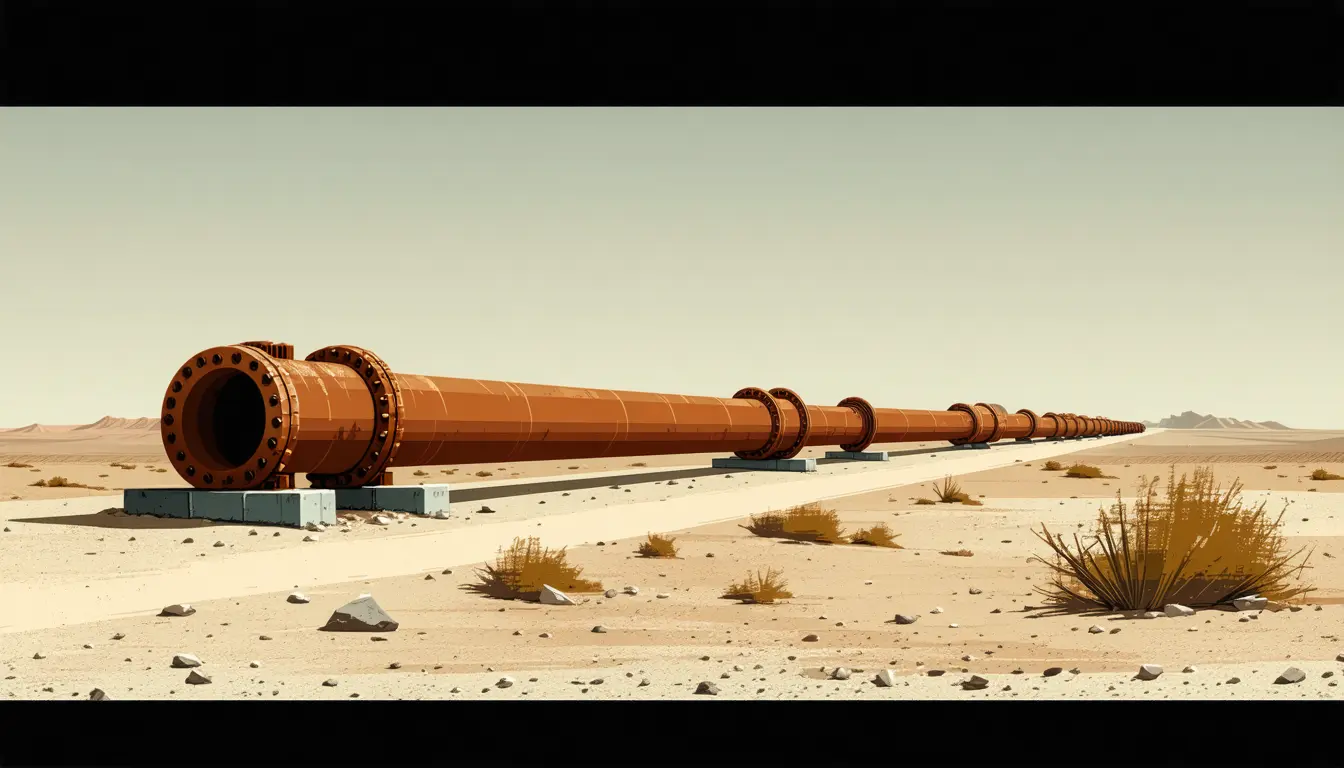 Illustration accompanying Saudi Arabia's bypass line would cover a quarter of the barrels Hormuz stops moving
