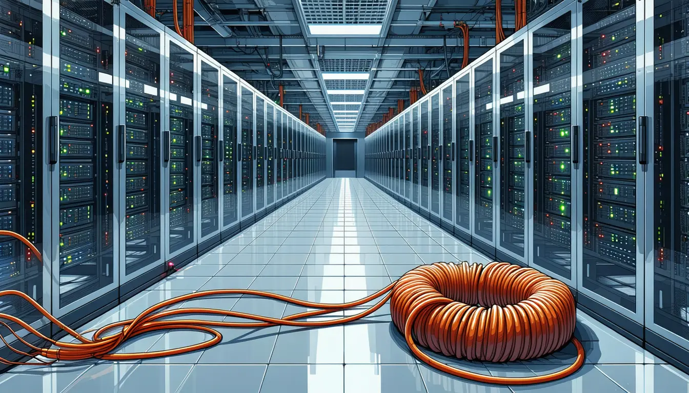 Illustration accompanying Halls wired for 10kW racks need eight times the power before AI clusters land
