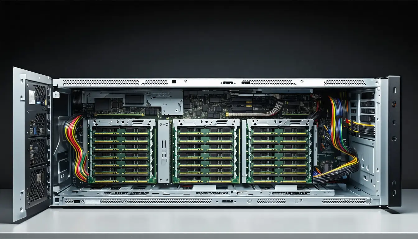 Illustration accompanying AiSAQ holds query-time RAM at 10 MB on a billion-vector index by moving PQ codes to SSD