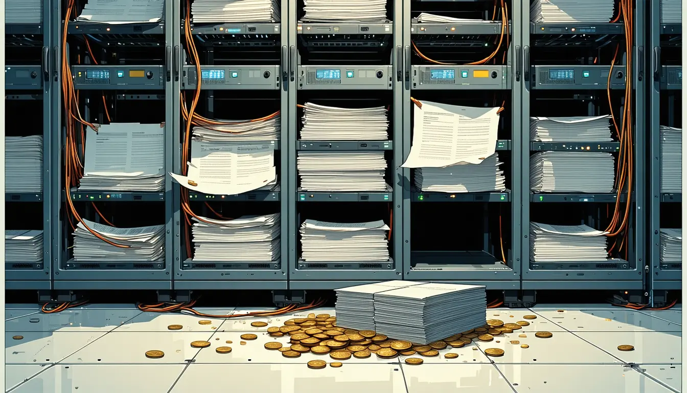 Illustration accompanying Coinbase's 8% jump prices full Clarity Act passage at about a 47% move