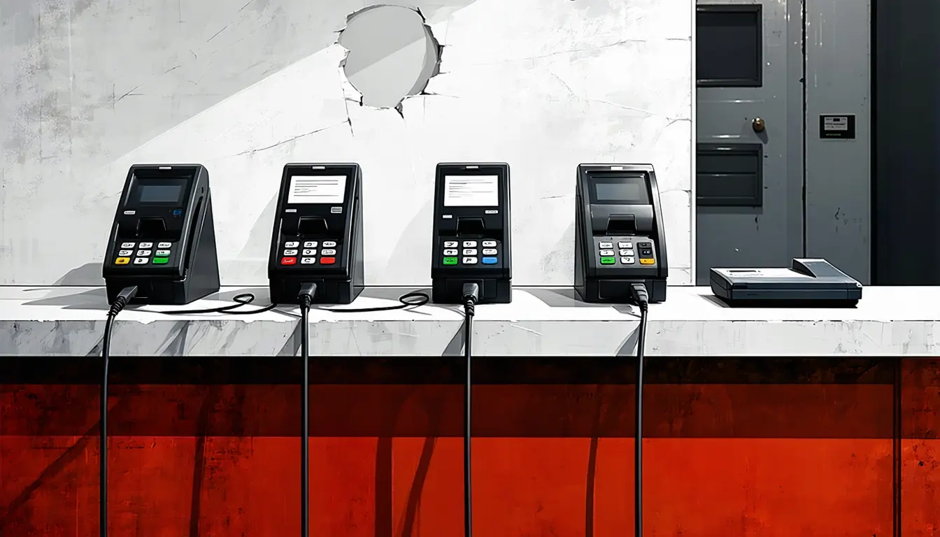 Illustration accompanying Stripe, Fiserv and Checkout.com move card network membership inside their own Georgia banks