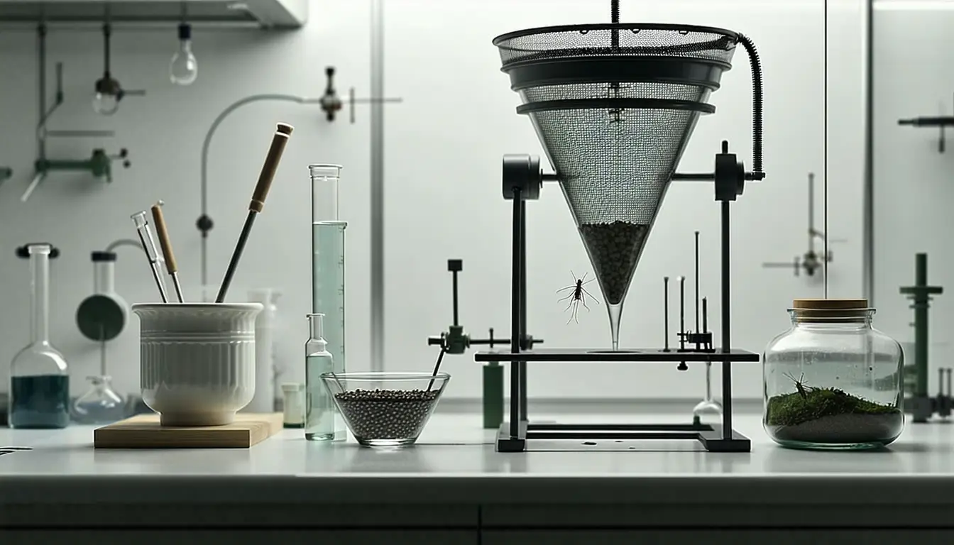 Illustration accompanying A 3D-printed funnel produced a complete West Nile genome from mosquito droppings