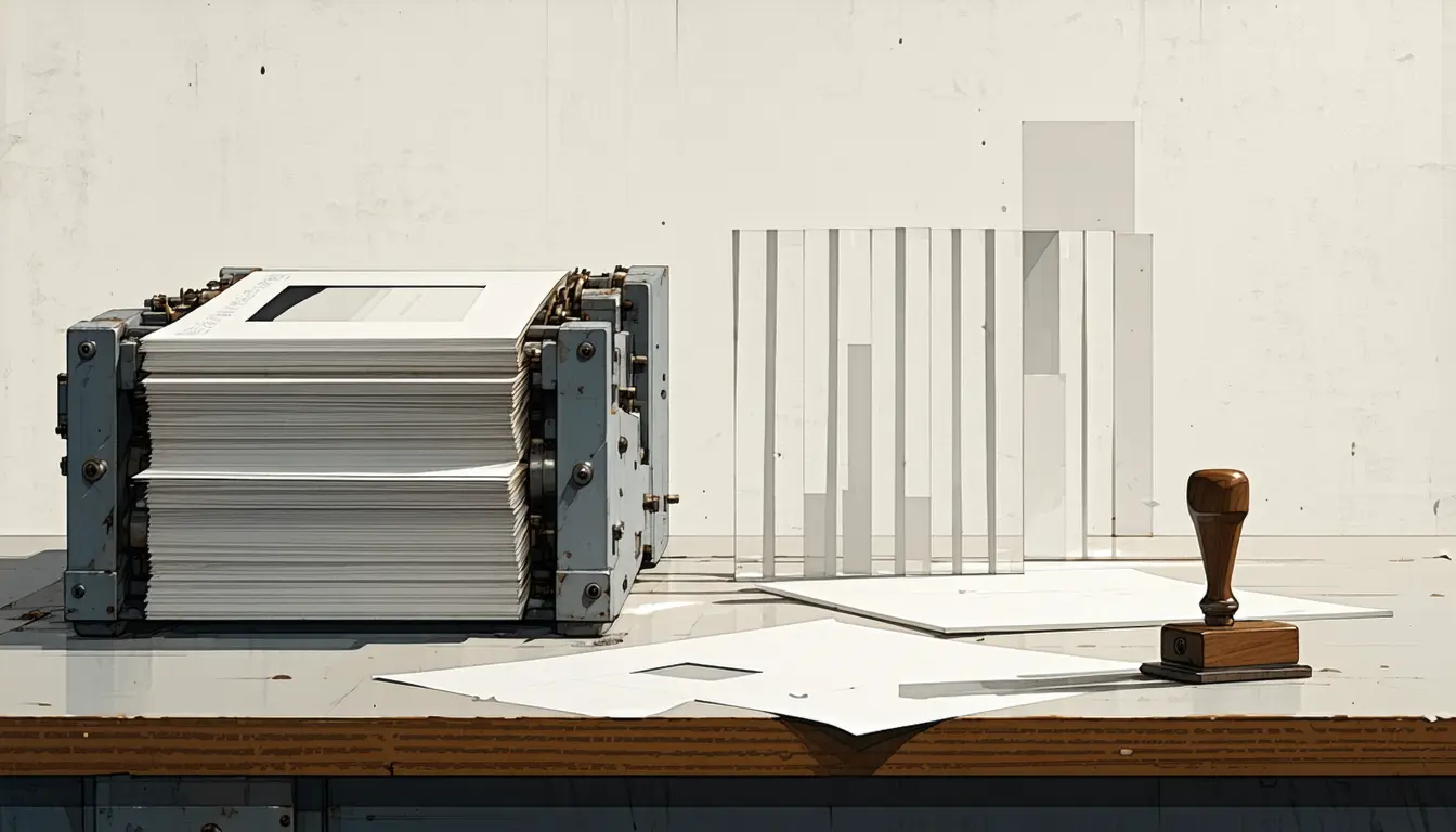 Illustration accompanying A docs compiler refuses to run until a human marks the manifest reviewed