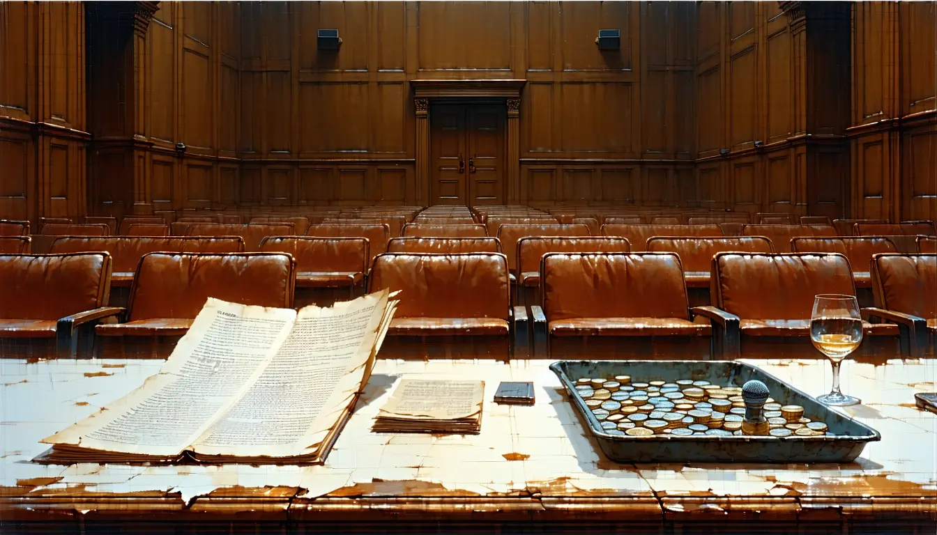 Illustration accompanying The Clarity Act's 126 Democratic concessions bought zero Democratic votes