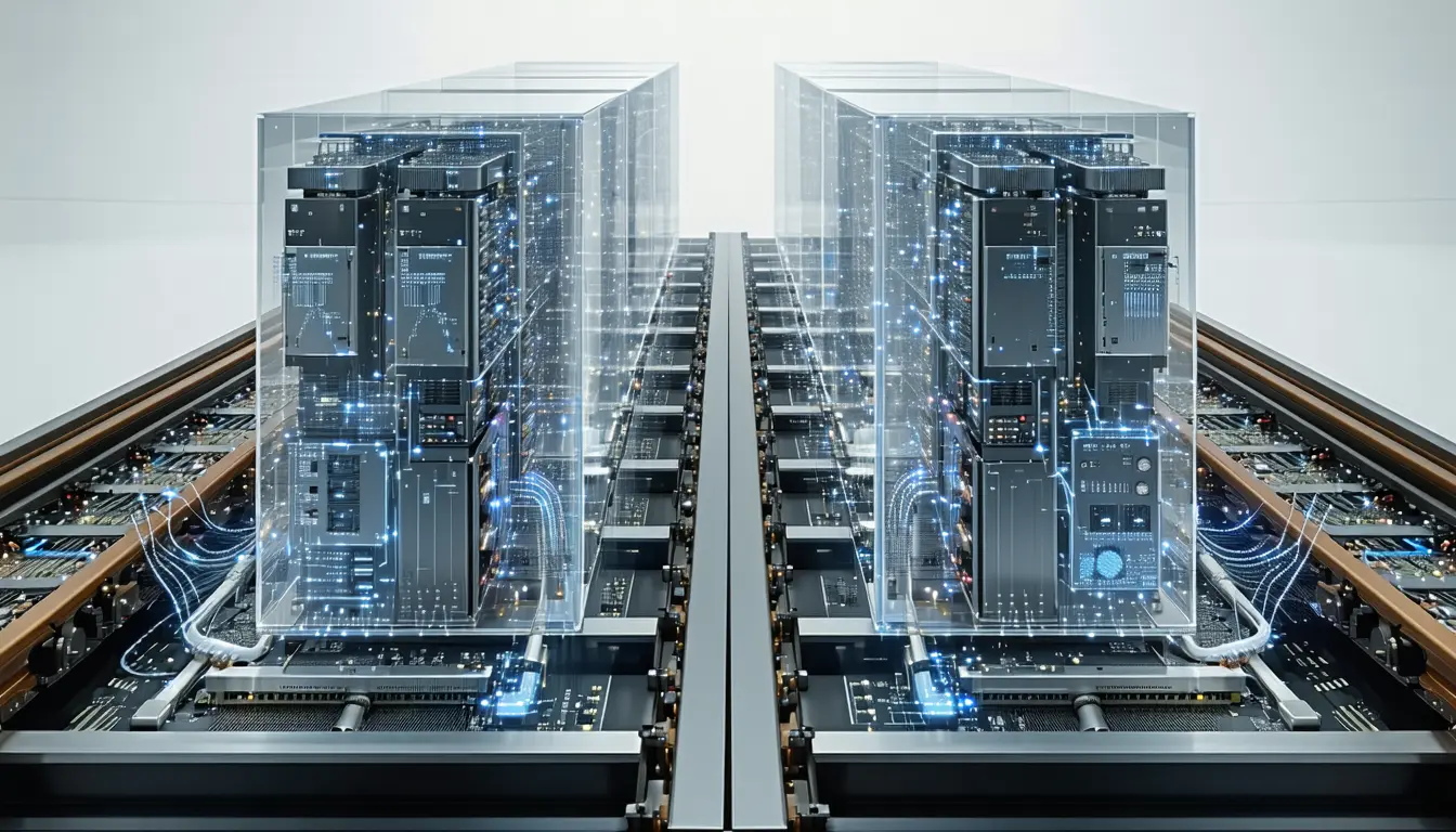 Illustration accompanying AWS splits one inference workload between Trainium and a Cerebras wafer-scale engine