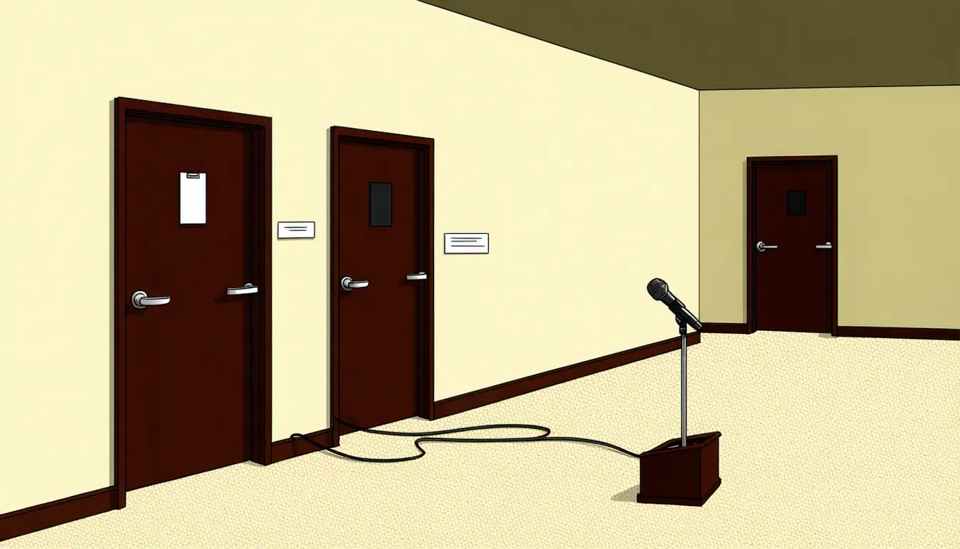 Illustration accompanying Entrepreneur essay sets three tests before a leadership team chooses silence