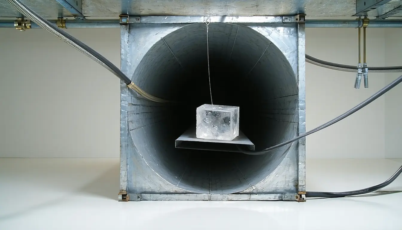 Illustration accompanying ORNL builds its duct radiation monitor around a crystal that costs a dollar or two