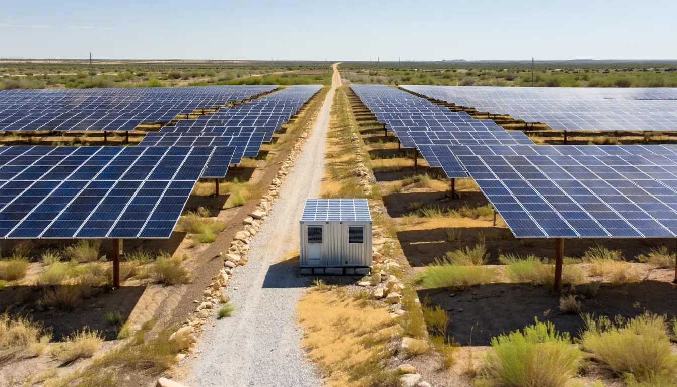 Illustration accompanying Rune parks a megawatt of inference at a Texas solar farm to soak up curtailed power