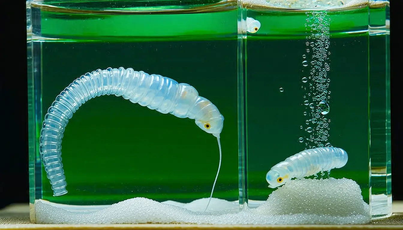 Illustration accompanying A calcium carbonate shell makes oyster larvae heavy enough for gravity to drive their feeding current