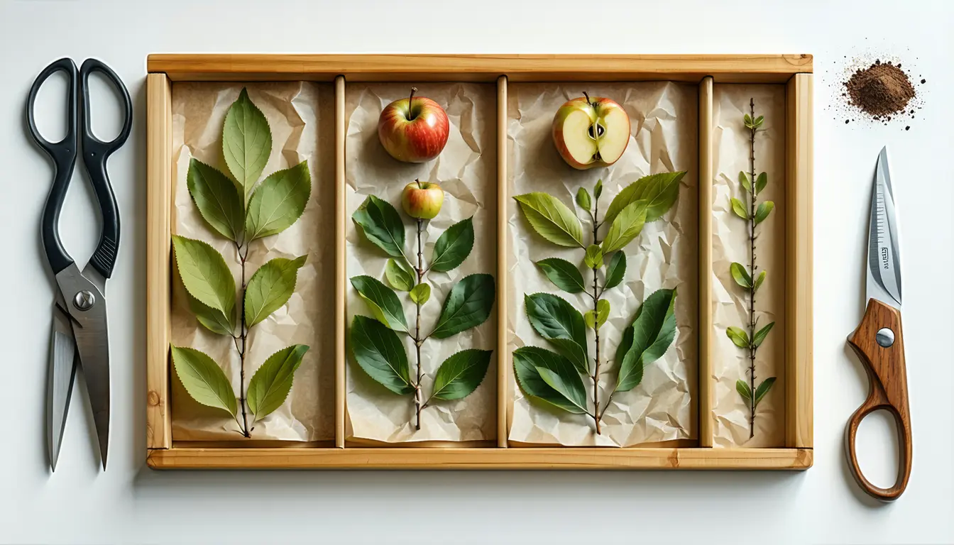Illustration accompanying Leaf DNA from abandoned Maine farms fills a predicted blank in the apple pedigree