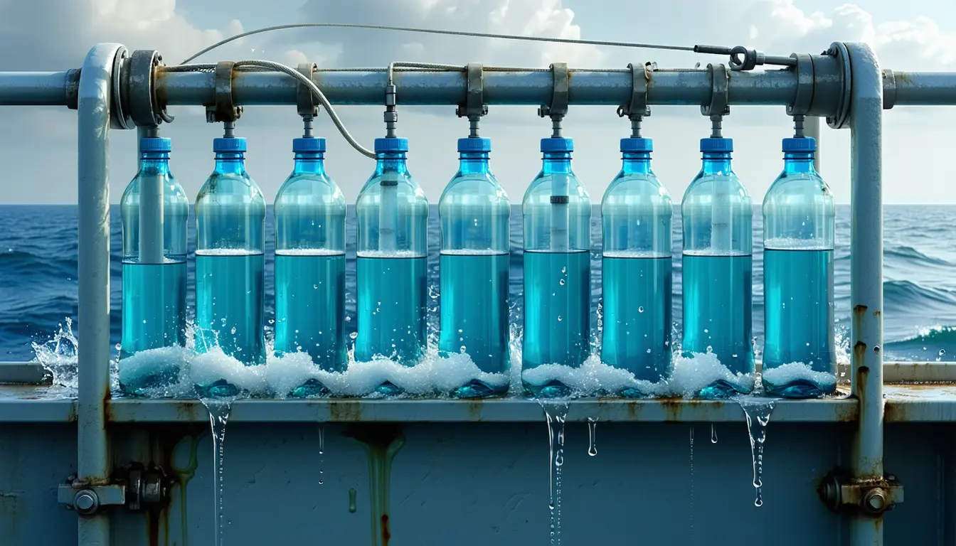 Illustration accompanying Mediterranean temperature and salinity trends are speeding up 2,500 metres below the surface