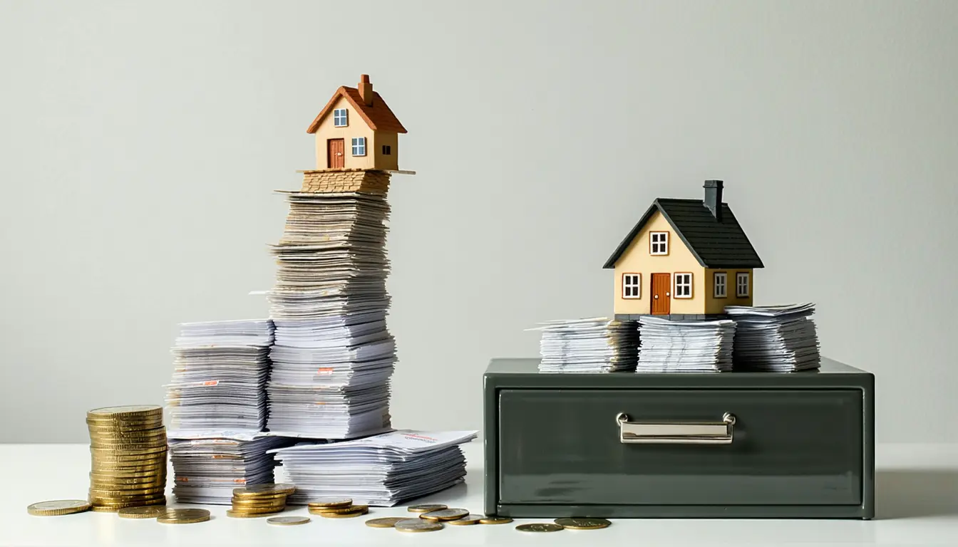 Illustration accompanying Rising home values predicted smaller reported surpluses across 2,100 US local governments