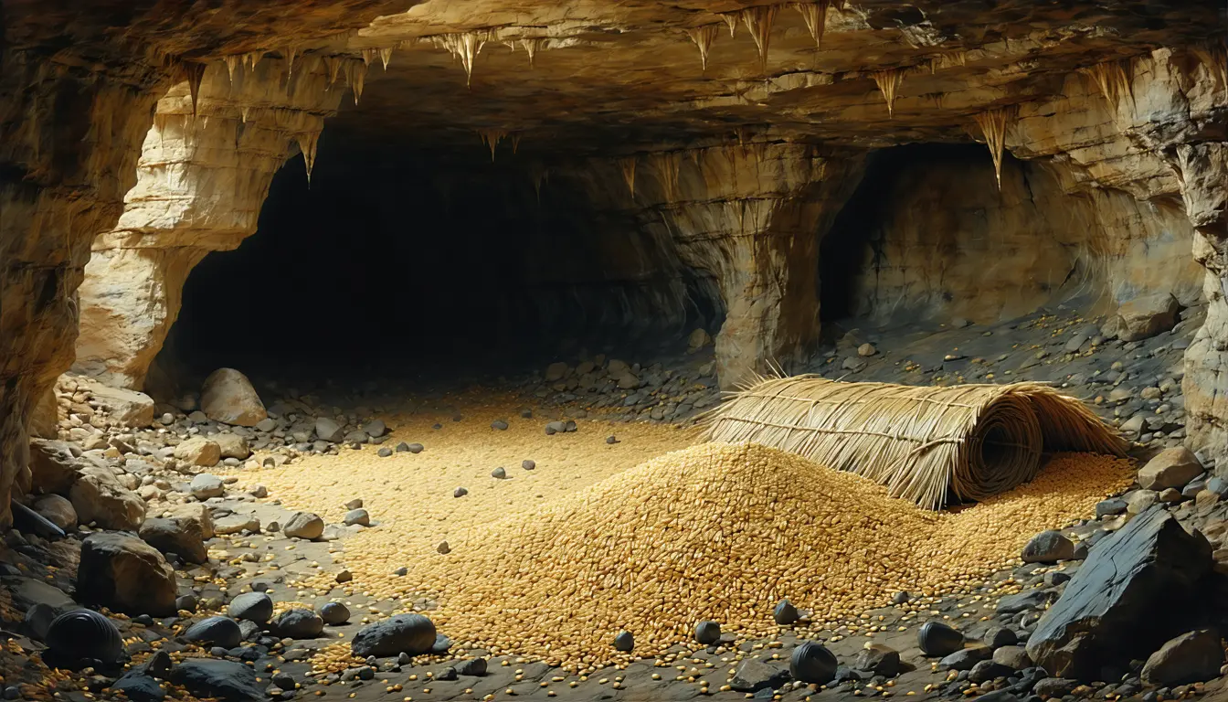 Illustration accompanying Storage pests show a Gran Canaria burial cave held grain first