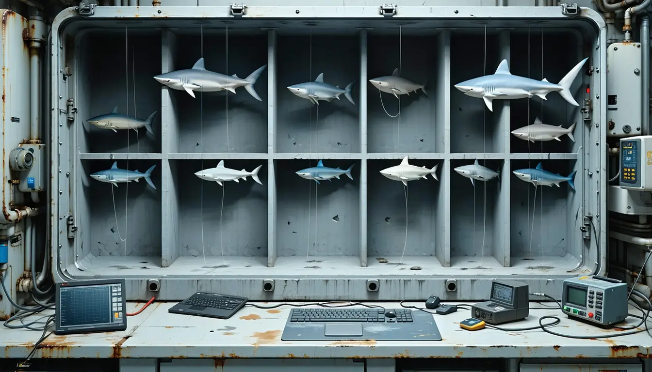 Illustration accompanying Thirty years of tracking yielded usable movement data for eight of Australia's 29 shortlisted shark and ray species