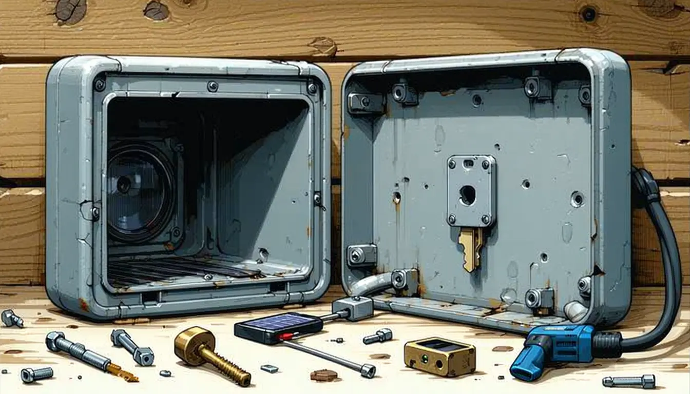 Illustration accompanying Hackers unbolted a Flock camera and found its media key on an unencrypted partition