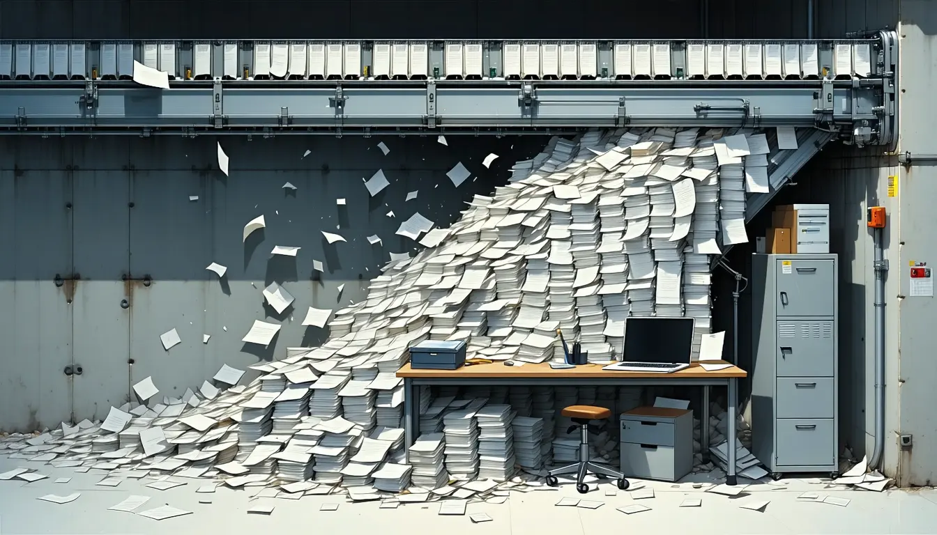 Illustration accompanying Six ACM authors put the open-source bottleneck on the maintainers judging AI output