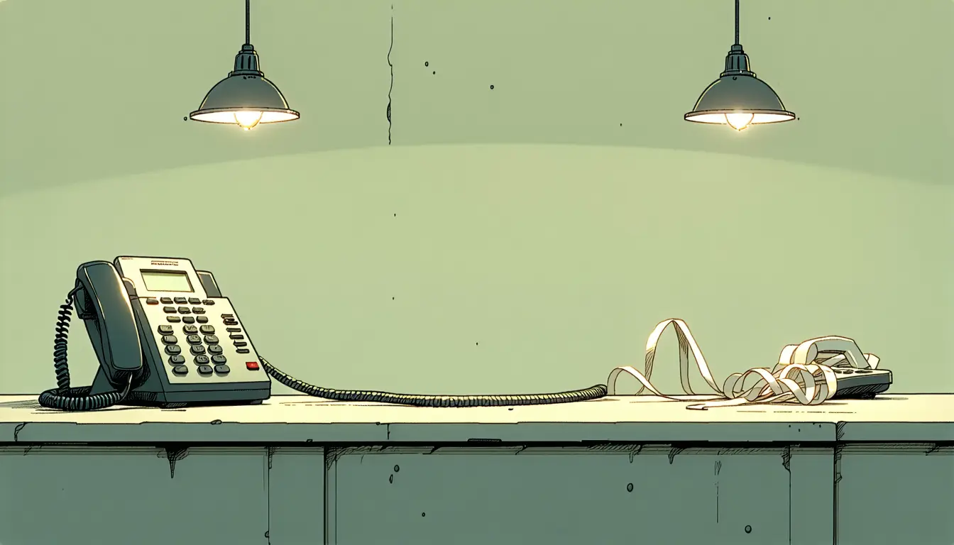 Illustration accompanying DenixLabs' dental voice agent picks up only the calls nobody at the desk answered