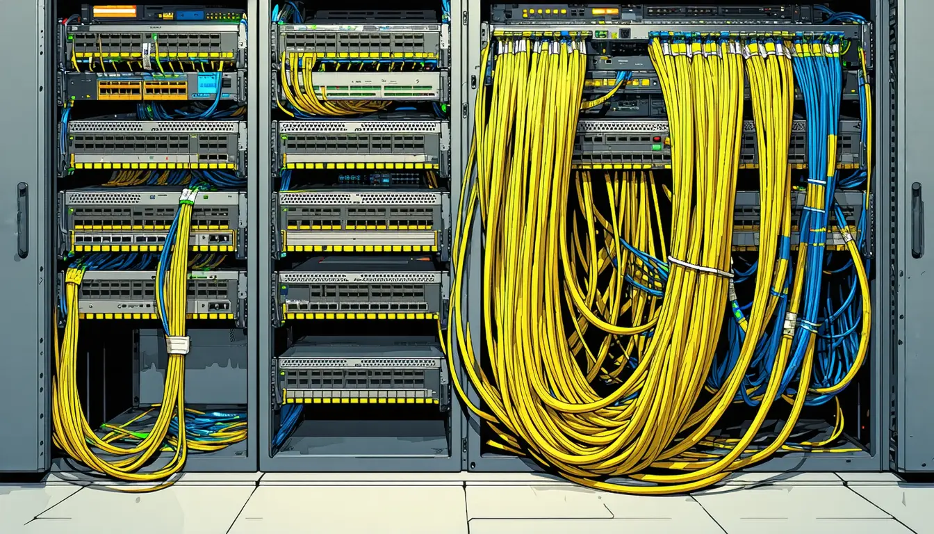 Illustration accompanying Pooling per-job status polls into one Server Action cuts the client queue depth to one
