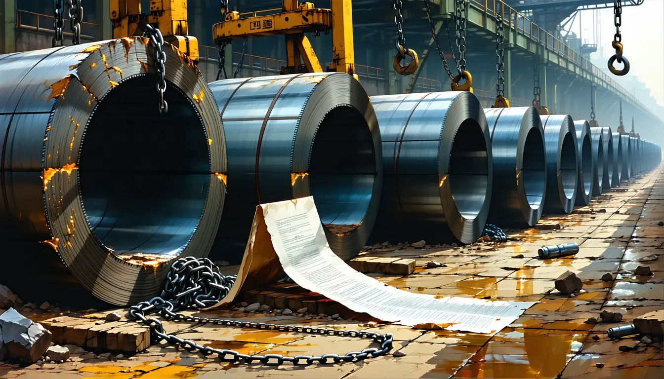 Illustration accompanying Google's Stegra deal turns up to 91,000 tons of green steel into a certificate procurement can buy
