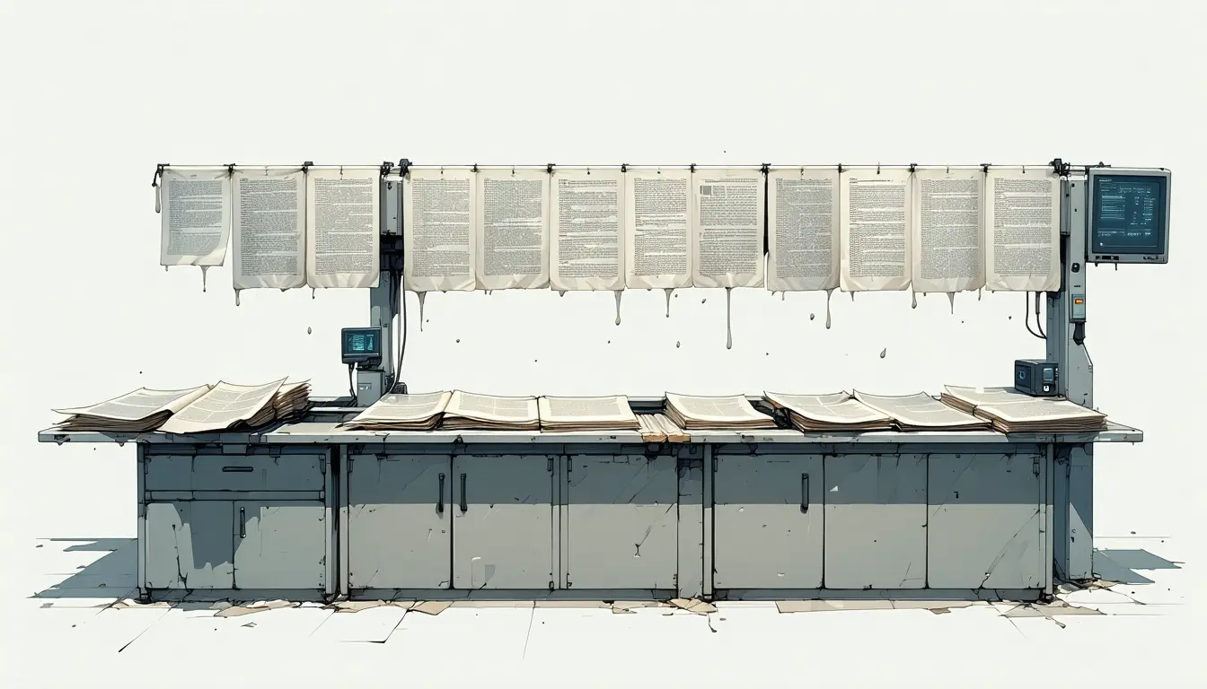 Illustration accompanying Twilio scored 2,692 error-code pages with a script before a model touched 1,138
